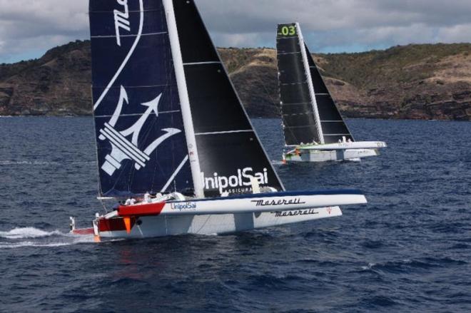 This year's RORC Caribbean 600 proved to be a MOD70 match race around the 600 mile course for Giovanni Soldini's MOD70, Maserati (ITA) and Lloyd Thornburg's Phaedo3 (USA) © RORC / Tim Wright